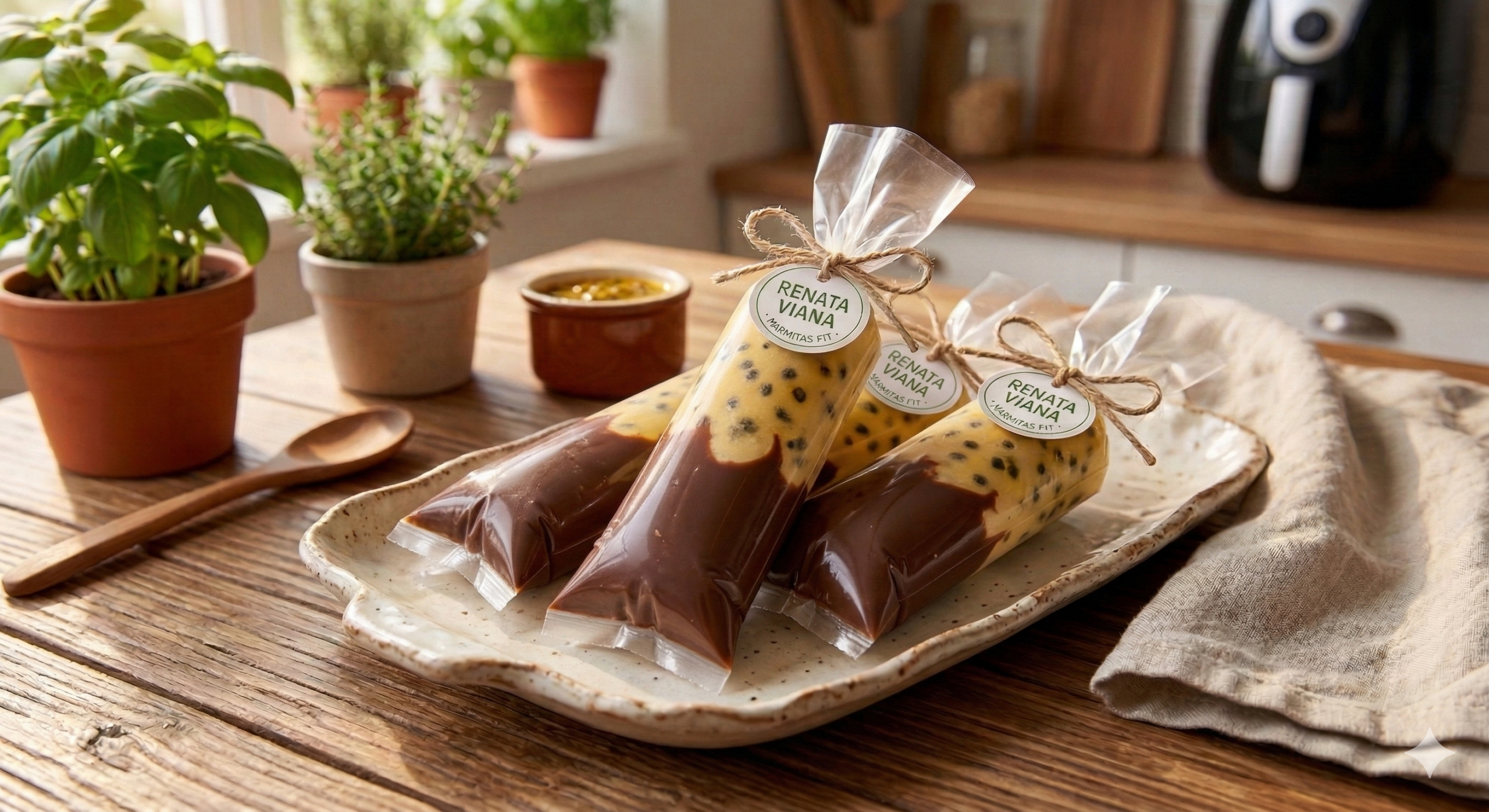 Geladinho Gourmet Fit de Maracujá: O Doce Perfeito Para o Pós-Treino (Com Calda de Chocolate)