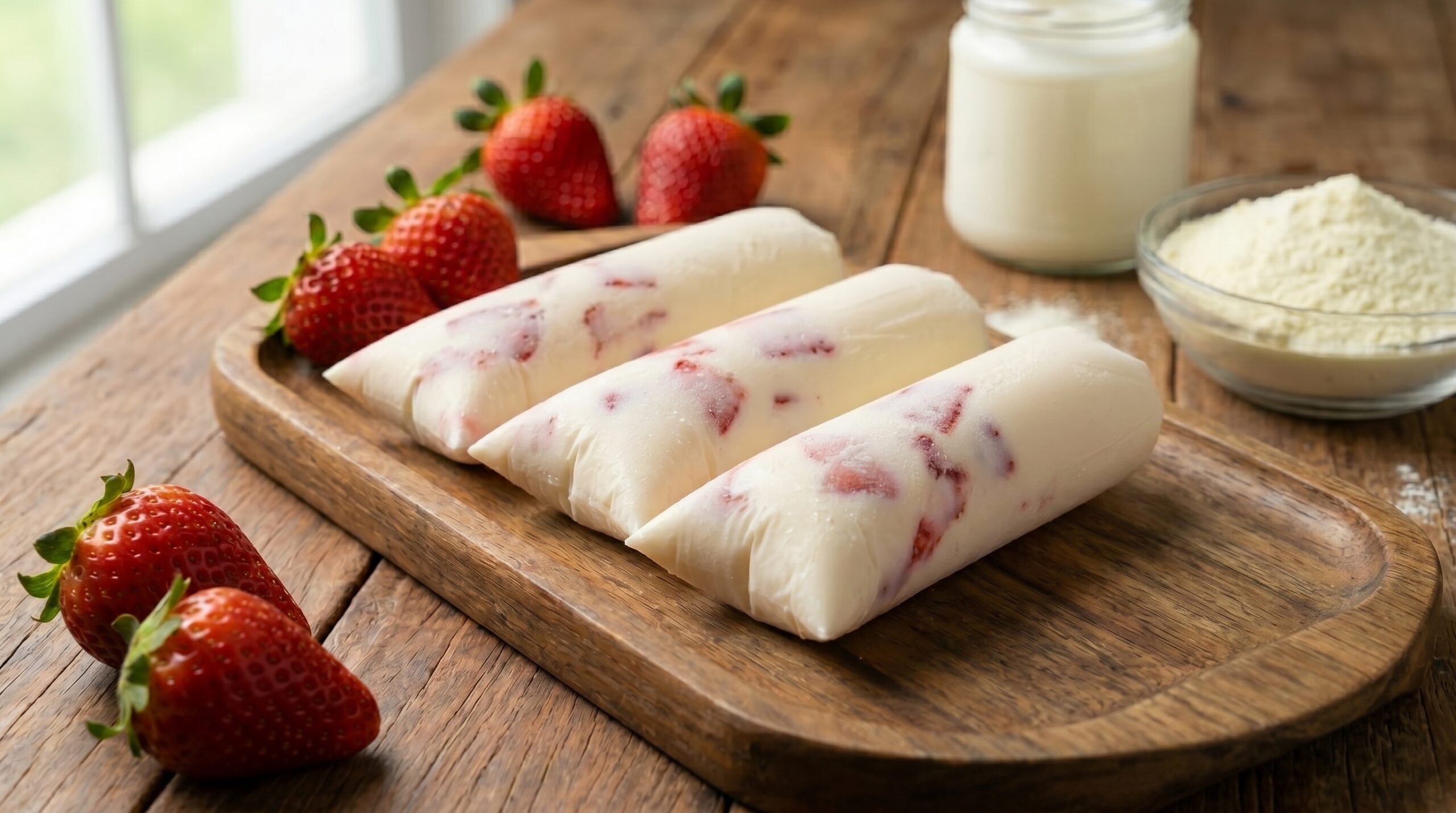Geladinho Gourmet Fit de Ninho com Morango: A Sobremesa Proteica Perfeita para o Calor