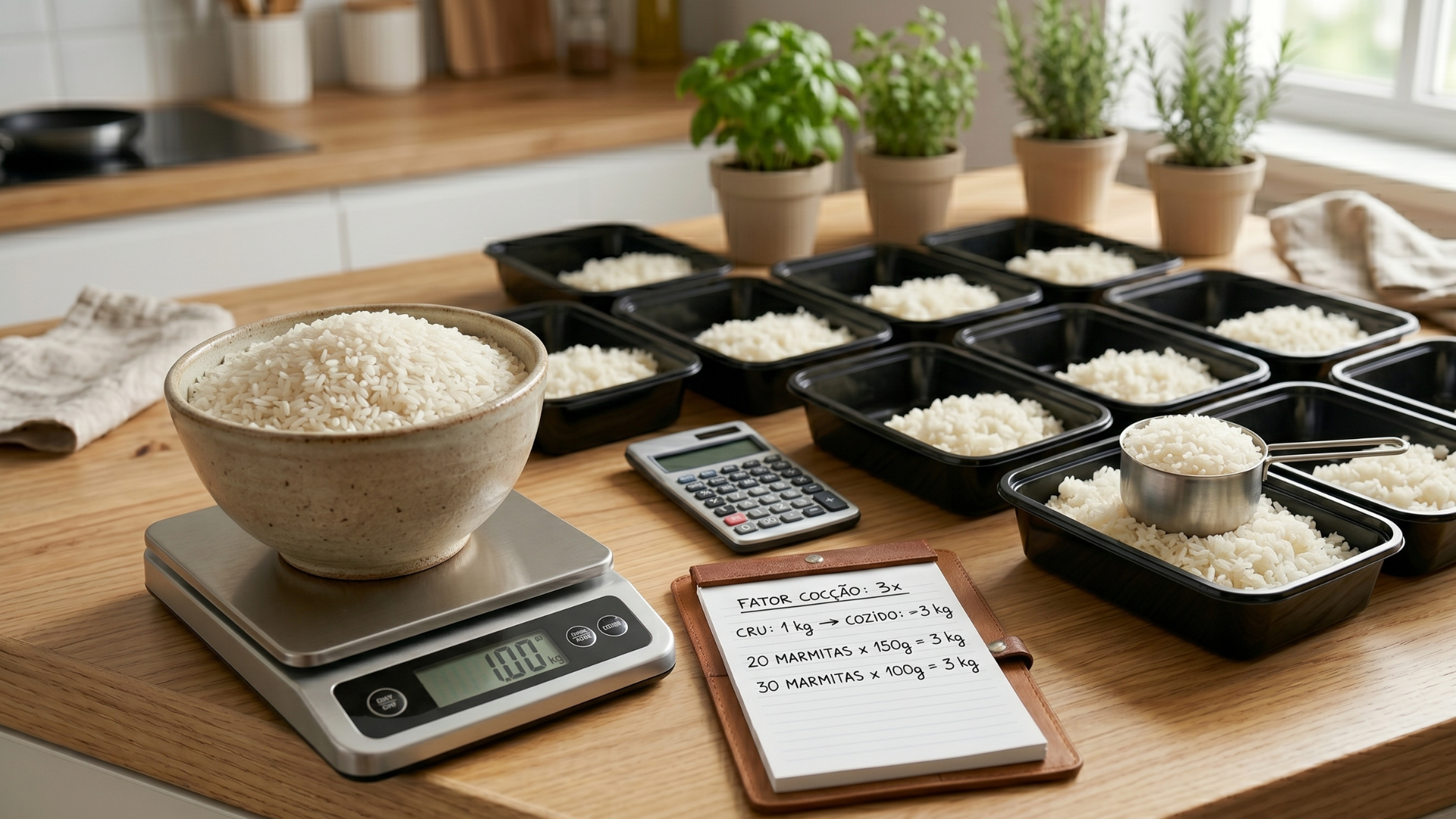Quantas Marmitas é Possível Fazer com 1 kg de Arroz? O Cálculo Definitivo